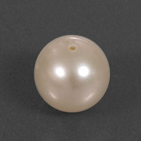 Perle rose naturelle sphère / boule, 3,34 ct, opaque