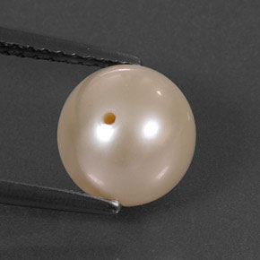 Perle rose naturelle sphère / boule, 3,34 ct, opaque