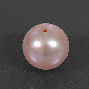 Perle rose naturelle sphère / boule, 2,99 ct, opaque