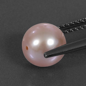 Perle rose naturelle sphère / boule, 2,99 ct, opaque