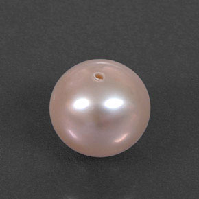 Perle rose naturelle sphère / boule, 2,69 ct, opaque