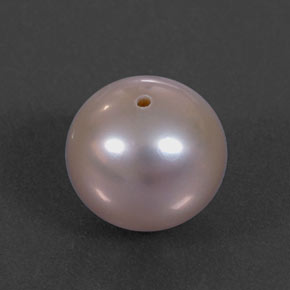 Perle rose naturelle sphère / boule, 3,40 ct, opaque
