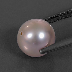Perle rose naturelle sphère / boule, 3,40 ct, opaque