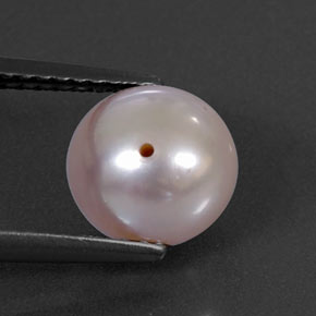 Perle rose naturelle sphère / boule, 3,36 ct, opaque