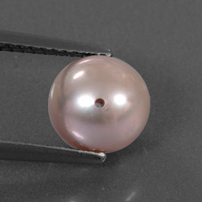 Perle rose naturelle sphère / boule, 3,07 ct, opaque