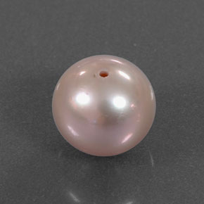 Perle rose naturelle sphère / boule, 3,07 ct, opaque
