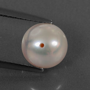 Perle rose naturelle sphère / boule, 3,22 ct, opaque