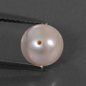 Perle rose naturelle sphère / boule, 2,92 ct, opaque