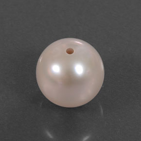 Perle rose naturelle sphère / boule, 2,92 ct, opaque