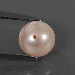 Perle rose naturelle sphère / boule, 2,94 ct, opaque