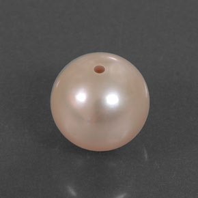 Perle rose naturelle sphère / boule, 2,94 ct, opaque