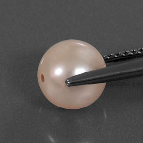 Perle rose naturelle sphère / boule, 2,94 ct, opaque