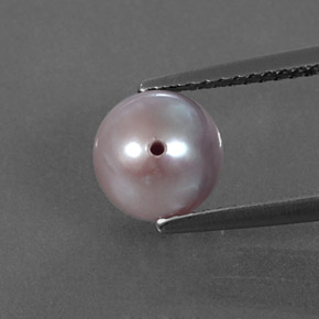 Perle rose naturelle sphère / boule, 2,58 ct, opaque