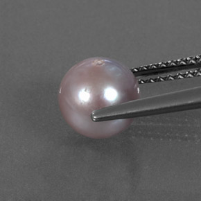 Perle rose naturelle sphère / boule, 2,58 ct, opaque