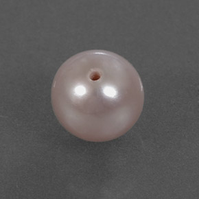 Perle rose naturelle sphère / boule, 2,43 ct, opaque