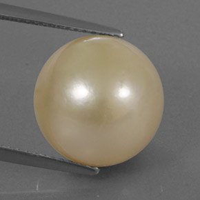 Perle or naturelle sphère / boule, 14,49 ct, opaque