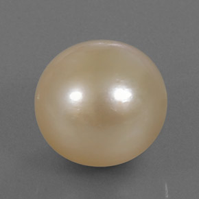 Perle jaune naturelle sphère / boule, 14,95 ct, opaque