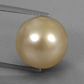 perle Doré naturelle Sphère / Boule, 13.24 ct, Opaque