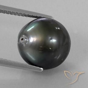 11.77ct Naturel Argent foncé perle, Fantaisie, Opaque, Photo A