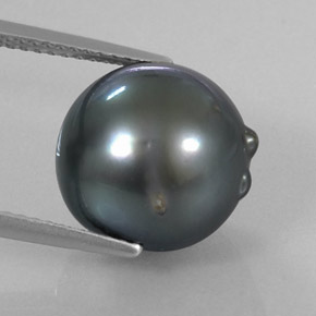 Perle gris naturelle forme fantaisie, 12,32 ct, opaque