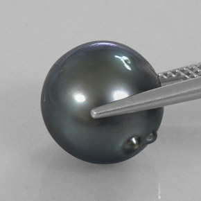 Perle gris naturelle forme fantaisie, 12,32 ct, opaque