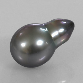 perle Argent naturelle En forme de poire, 15.12 ct, Opaque