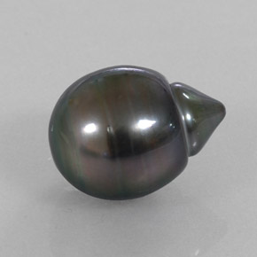 Perle gris naturelle forme fantaisie, 13,07 ct, opaque