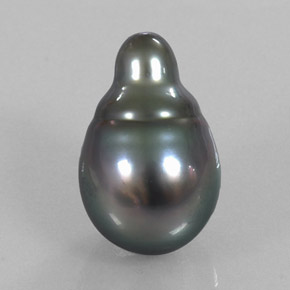 Perle gris naturelle forme fantaisie, 13,21 ct, opaque