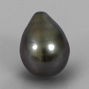 perle Argent naturelle En forme de poire, 13.74 ct, Opaque