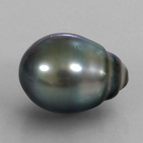 Perle gris naturelle forme fantaisie, 10,38 ct, opaque