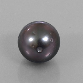 Perle gris naturelle sphère / boule, 9,20 ct, opaque