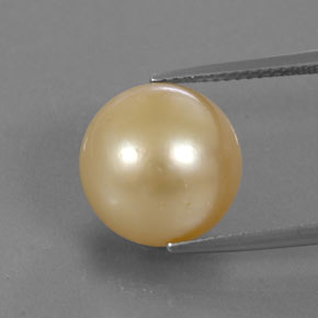 perle Doré naturelle Sphère / Boule, 13.80 ct, Opaque