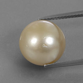 perle Doré léger naturelle Sphère / Boule, 13.11 ct, Opaque
