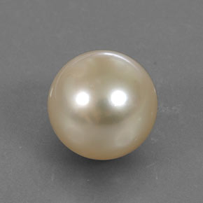 perle Doré léger naturelle Sphère / Boule, 11.57 ct, Opaque