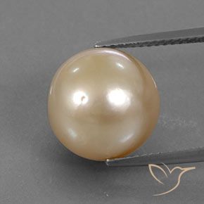 perle Orange clair naturelle Sphère / Boule, 12.62 ct, Opaque