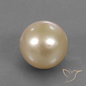 perle Orange clair naturelle Sphère / Boule, 12.62 ct, Opaque