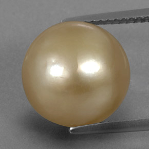 Perle or naturelle sphère / boule, 13,35 ct, opaque