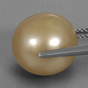 Perle or naturelle sphère / boule, 13,35 ct, opaque