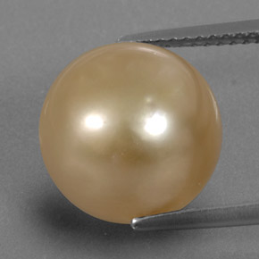 perle Doré naturelle Sphère / Boule, 12.36 ct, Opaque