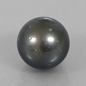 perle Argent foncé naturelle Sphère / Boule, 13.16 ct, Opaque
