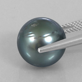 perle Argent naturelle Sphère / Boule, 12.54 ct, Opaque