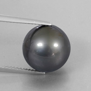 Perle argenté naturelle sphère / boule, 13,13 ct, opaque