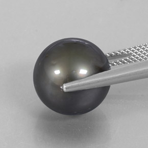 Perle argenté naturelle sphère / boule, 13,13 ct, opaque