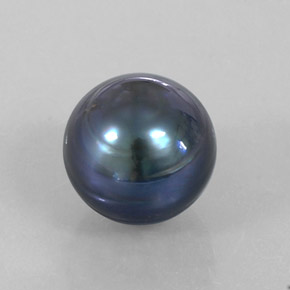 Perle gris naturelle sphère / boule, 12,49 ct, opaque