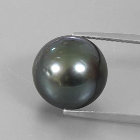 perle Argent naturelle Sphère / Boule, 12.93 ct, Opaque