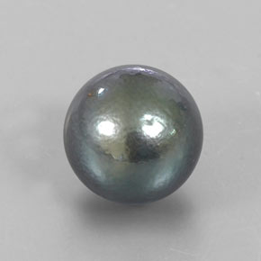 Perle gris naturelle sphère / boule, 13,23 ct, opaque