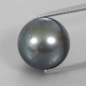 perle Argent naturelle Sphère / Boule, 13.97 ct, Opaque
