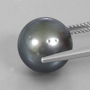 perle Argent naturelle Sphère / Boule, 13.97 ct, Opaque