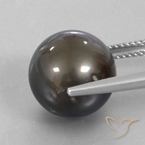 Perle argent jaunâtre naturelle sphère / boule, 13,72 ct, opaque