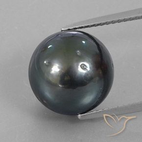 13.05ct Naturel Gris foncé perle, Sphère / Boule, Opaque, Photo A